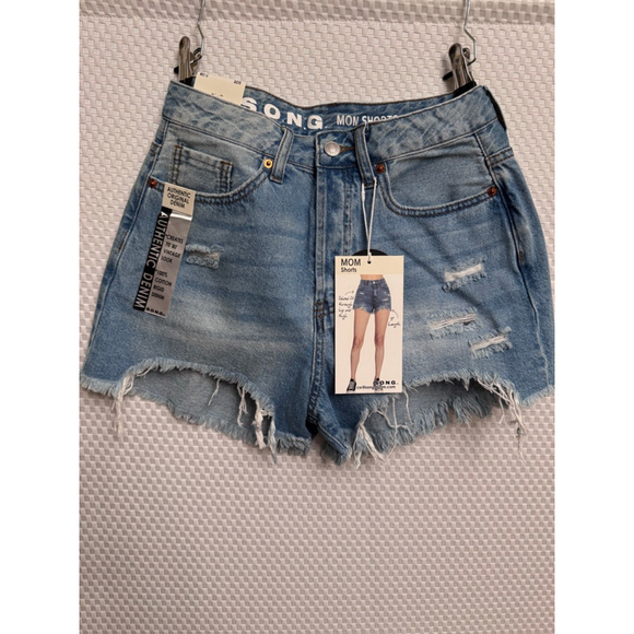 S.O.N.G. High Rise Mom Shorts - Picture 1 of 10